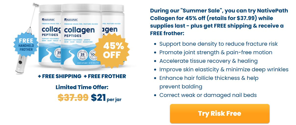 Supplied NativePath summer sale promotion with a frother; verify all terms and claims